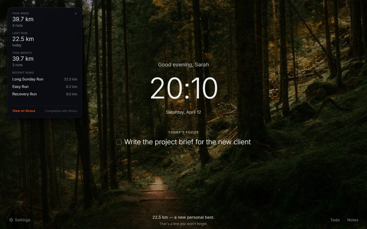 Strava stats in new tab